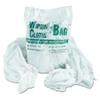 General Supply N250CW01 Bag-A-Rags Reusable Wiping Cloths, Cotton, White, 1lb Pack view 1