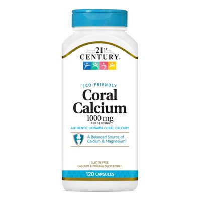 21st Century Coral Calcium Capsules, 1000 mg, 120 Count (22777)
