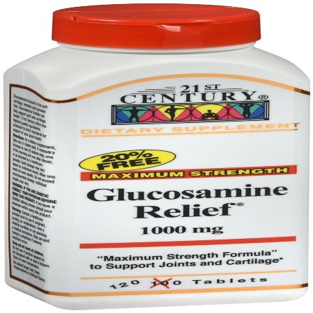 21st Century Glucosamine Relief 1000mg Tablets, 120 Count
