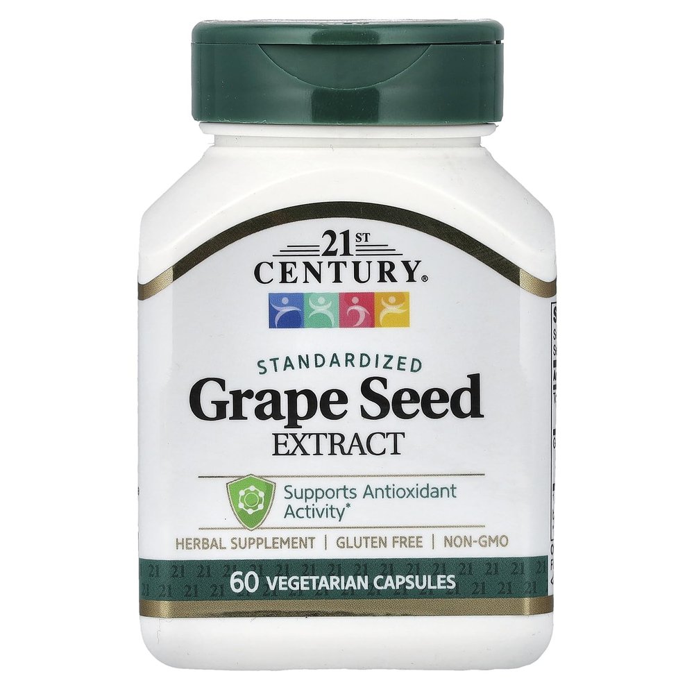 21st Century Grape Seed Extract Veg Capsules, 60 Count (21378)