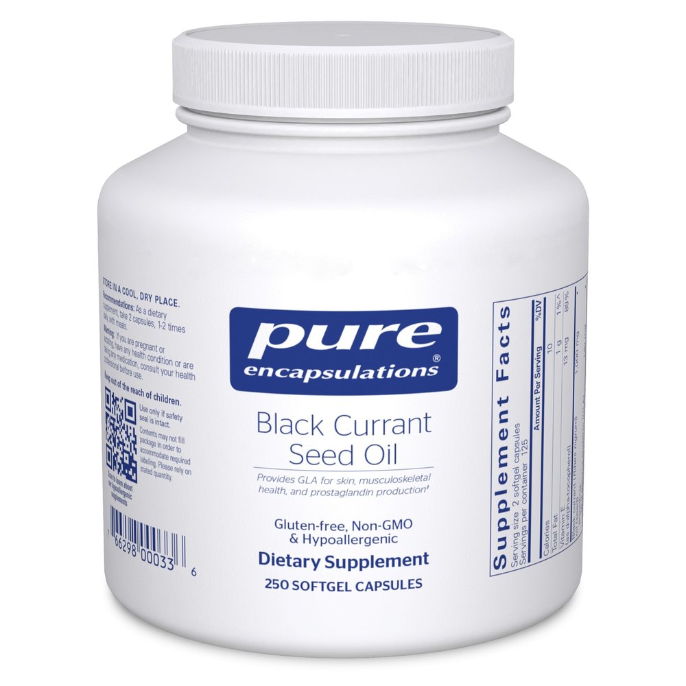 Pure Encapsulations Black Currant Seed Oil | Hypoallergenic Dietary Supplement | 250 Softgel Capsules