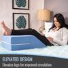 DMI Firm Wedge Pillow, Leg Pillow, Bolster Pillow, FSA Eligible Incline Pillow for Leg Elevation, Snoring, Foot Circulation, Pregnancy, Sciatica, Blue, 28.9 x 19.5 x 10 view 3