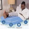 DMI Firm Wedge Pillow, Leg Pillow, Bolster Pillow, FSA Eligible Incline Pillow for Leg Elevation, Snoring, Foot Circulation, Pregnancy, Sciatica, Blue, 28.9 x 19.5 x 10 view 4