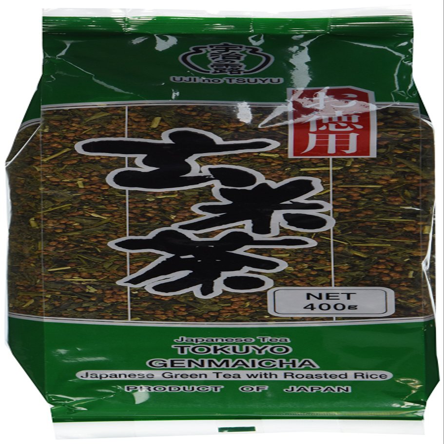 Ujinotsuyu Japanese Loose Brown Rice Green Tea - Twin Packs - 2x 14.01 Oz - Genmai Cha (Genmaicha)