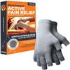 Incrediwear Fingerless Circulation Gloves Arthritis Gloves (Grey,Medium) view 1