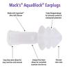 Mack's AquaBlock Swimming Earplugs, 2 Pair - Comfortable, Waterproof, Reusable Silicone Ear Plugs for Swimming, Snorkeling, Showering, Surfing and Bathing (Clear) view 2