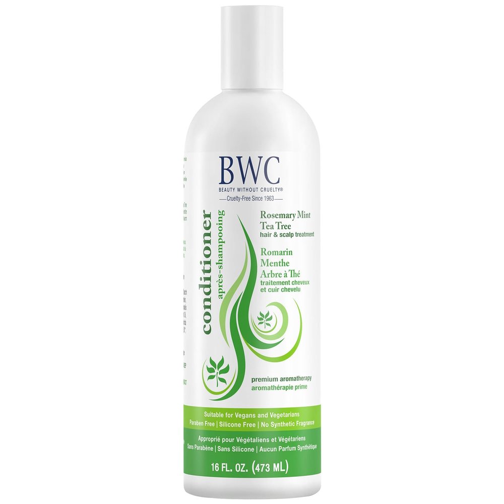 Beauty Without Cruelty Conditioner, Rosemary Mint Tea Tree Aromatherapy Clarifying Hair & Scalp Treatment, SLS-Free, Vegan-Friendly & Cruelty-Free, 16 Oz