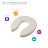 DMI Raised Toilet Seat Cushion and Cover to Add Extra Padding the while Relieving Pressure, Tear Resistant, FSA & HSA Eligible, 2 Inch Pad, White view 2