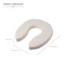 DMI Raised Toilet Seat Cushion and Cover to Add Extra Padding the while Relieving Pressure, Tear Resistant, FSA & HSA Eligible, 2 Inch Pad, White view 3