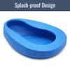 DMI Bedpan for Bariatric Adults with No Spill or Splash Design, FSA/HSA Eligible, Blue view 4