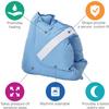 DMI Heel Cushion Protector Pillow to Relieve Pressure from Sores and Ulcers, Foot Pillow, FSA HSA Eligible, Adjustable in Size, Blue, White, Sold as a Set of 2 view 2