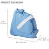 DMI Heel Cushion Protector Pillow to Relieve Pressure from Sores and Ulcers, Foot Pillow, FSA HSA Eligible, Adjustable in Size, Blue, White, Sold as a Set of 2 view 3