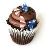 American Flag Red White Blue Wafer Paper Butterflies 1 Inch for Decorating Desserts Pack of 24 view 1