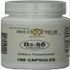 Bio-Tech Pharmacal D3-50 50,000 IU, 100 Capsules  All-Natural Supplement  Supports Bone, Heart Neuromuscular, & Immune Health  No Dairy, Fish, Gluten, Peanut, Shellfish, & Soy view 1