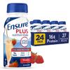 Ensure Plus Strawberry Nutrition Shake | Meal Replacement Shake | Ready To Drink | 16g Protein and 27 Vitamins and Minerals | 8 fl oz - 24 Pack view 1