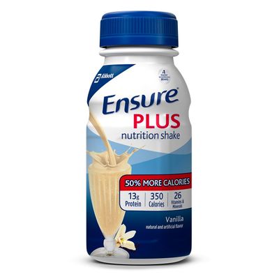 Ensure Plus Therapeutic Nutrition Vanilla Flavor Liquid, 27 Vitamins, 8 oz  6 Pack