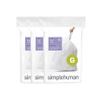 simplehuman Code G 60 Count, Dispenser Pack Custom Fit Liners, Drawstring Trash Bags, 30 Liter / 8 Gallon, White view 1