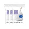 simplehuman Code J 60 Count, Dispenser Pack Custom Fit Liners, Drawstring Trash Bags, 30-45 Liter / 8-12 Gallon, White view 1