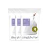 simplehuman Code R 60 Count, Dispenser Pack Custom Fit Liners, Drawstring Trash Bags, 10 Liter / 2.6 Gallon, White view 1