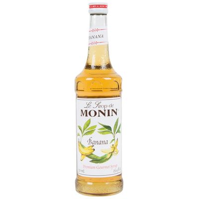 Monin - Banana Syrup, Great for Cocktails, Mocktails, Sodas, and Smoothies, Non-GMO, Gluten-Free (750 ml)