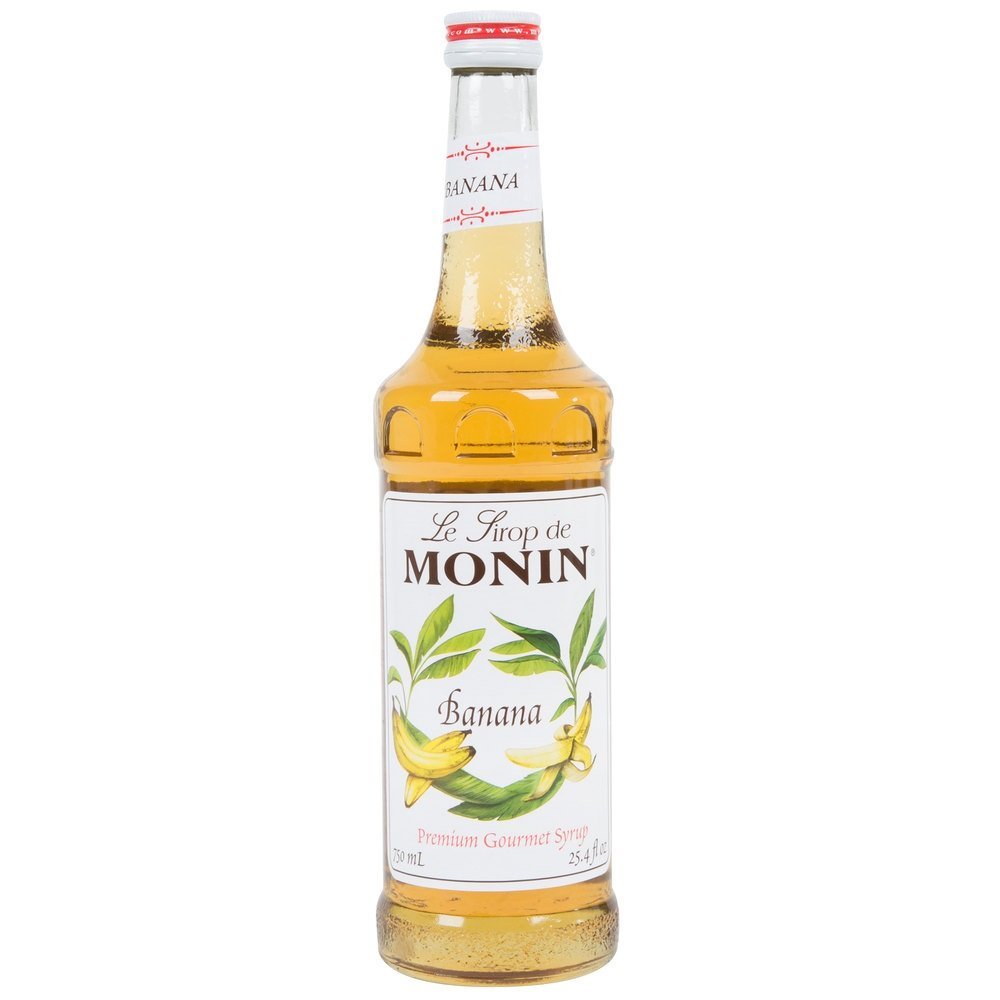 Monin - Banana Syrup, Great for Cocktails, Mocktails, Sodas, and Smoothies, Non-GMO, Gluten-Free (750 ml)