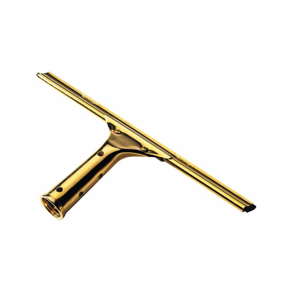 Ettore 10018 Solid Brass Window Squeegee, 18-Inch , Yellow