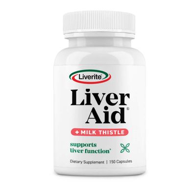 LIVERITE Liver Aid with Milk Thistle 150 Capsules, Supports Healthy Liver Function, Helps Maintain Energy Levels.