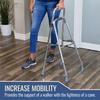 DMI Folding Hemi-Walker Provides Support, Aluminum, Silver, 30'- 35', FSA & HSA Eligible, Lightweight, Superior Support, Comfortable Hand Grips, Easy To Open And Close view 2