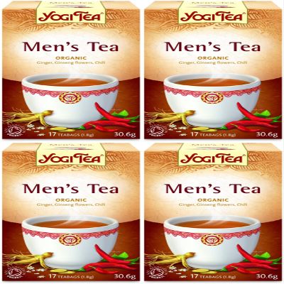 (4 PACK) - Yogi Tea - Men's Tea | 17 Bag | 4 PACK BUNDLE