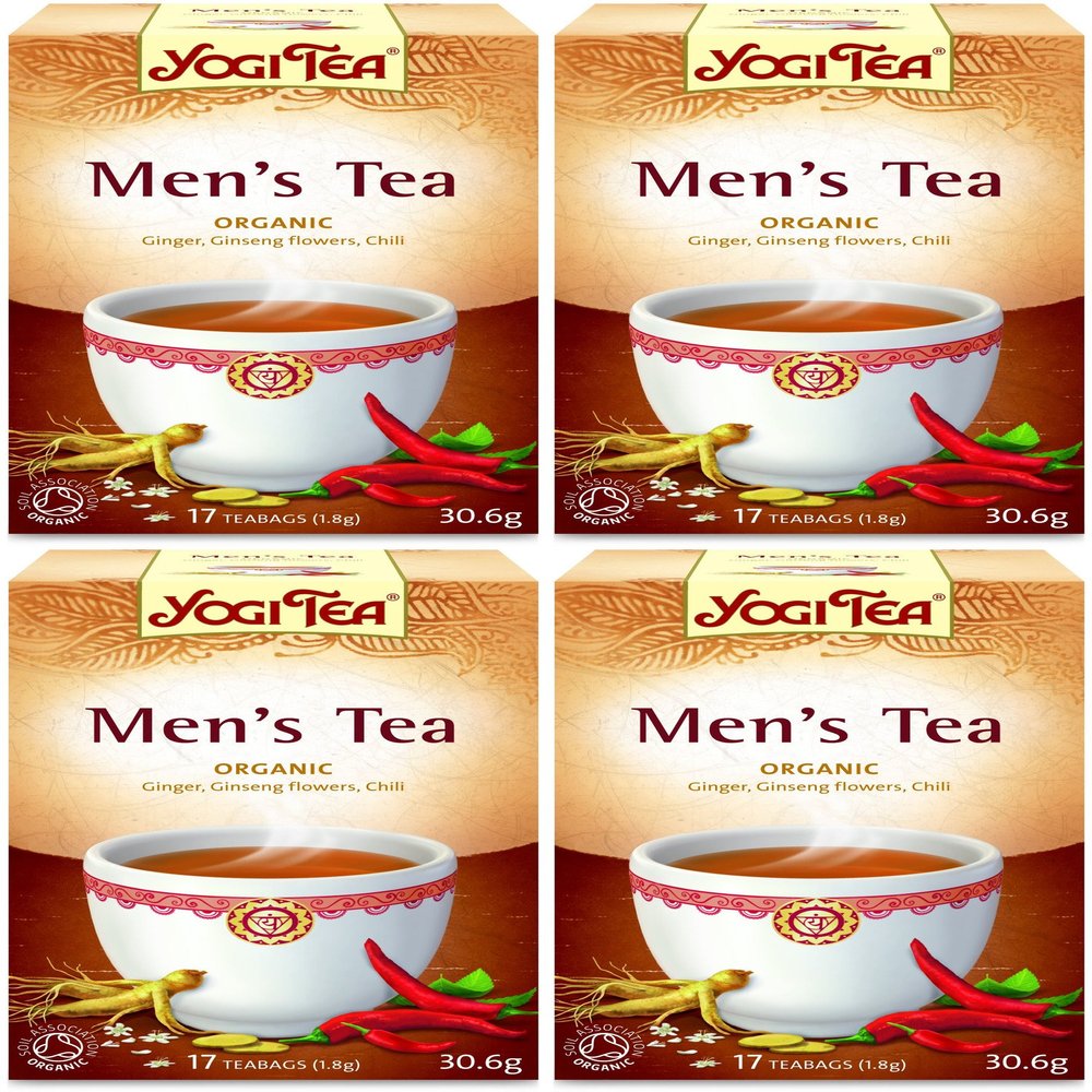 (4 PACK) - Yogi Tea - Men's Tea | 17 Bag | 4 PACK BUNDLE