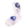 Apex Ultra Pill Cutter, Professional Medical Pill Splitter with Retracting Blade Guard, for Precise Cutting Small or Large Tablets, Vitamins, Blue/Green and Clear, 1 Count, Compact & Travel-Friendly view 1