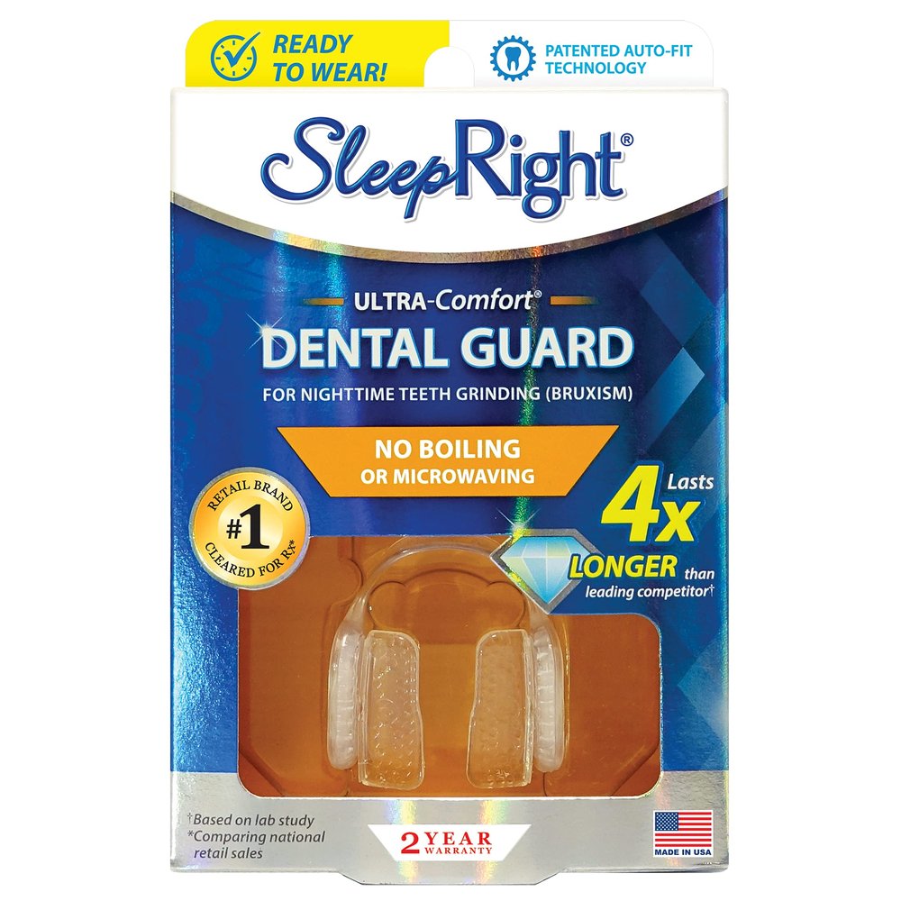 SleepRight Ultra-Comfort Dental Guard  Premium Night Guard for Teeth Grinding & Clenching  Soft, No Boil Mouth Guard, Non-Toxic, BPA-Free for Adults