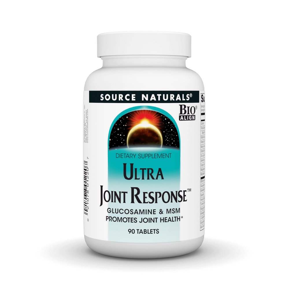 Source Naturals Ultra Joint Response, Bio-Align, Glucosamine and MSM, Promotes Joint Health* - 90 Tablets