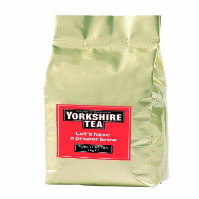 Yorkshire Tea, Red, Black Tea, Loose Leaf, Kilo Bag (35.27 Ounces), Refreshing, Satisfying, and Strong, Classic British Breakfast Blend, Caffeinated, Enjoy Hot or Iced