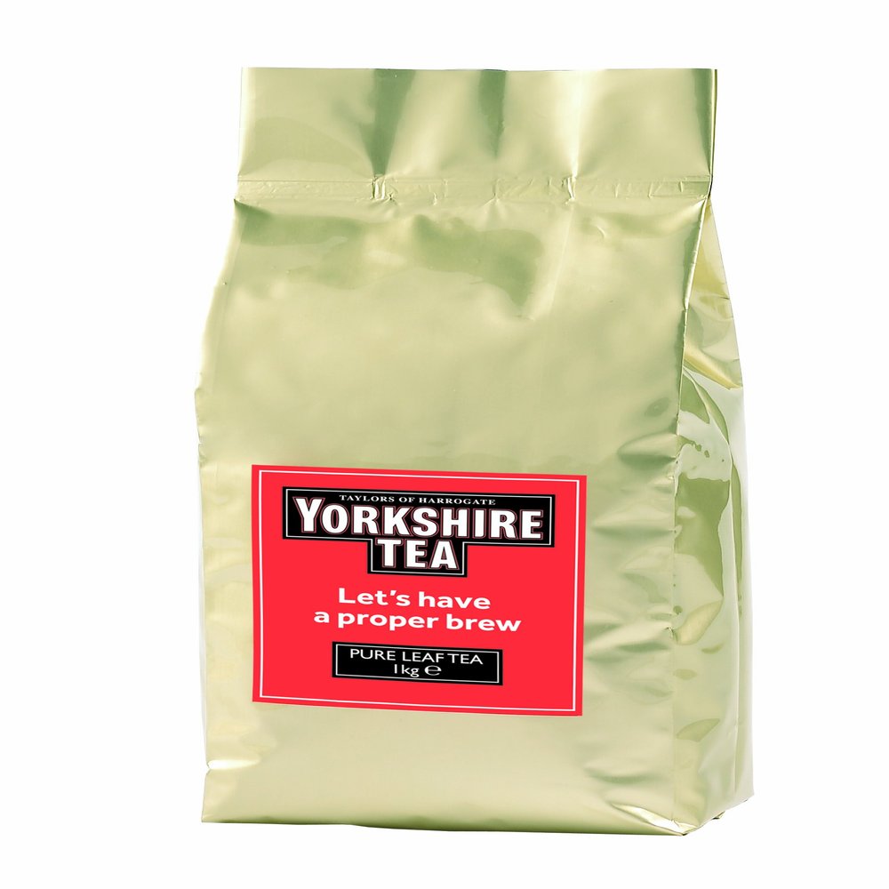 Yorkshire Tea, Red, Black Tea, Loose Leaf, Kilo Bag (35.27 Ounces), Refreshing, Satisfying, and Strong, Classic British Breakfast Blend, Caffeinated, Enjoy Hot or Iced
