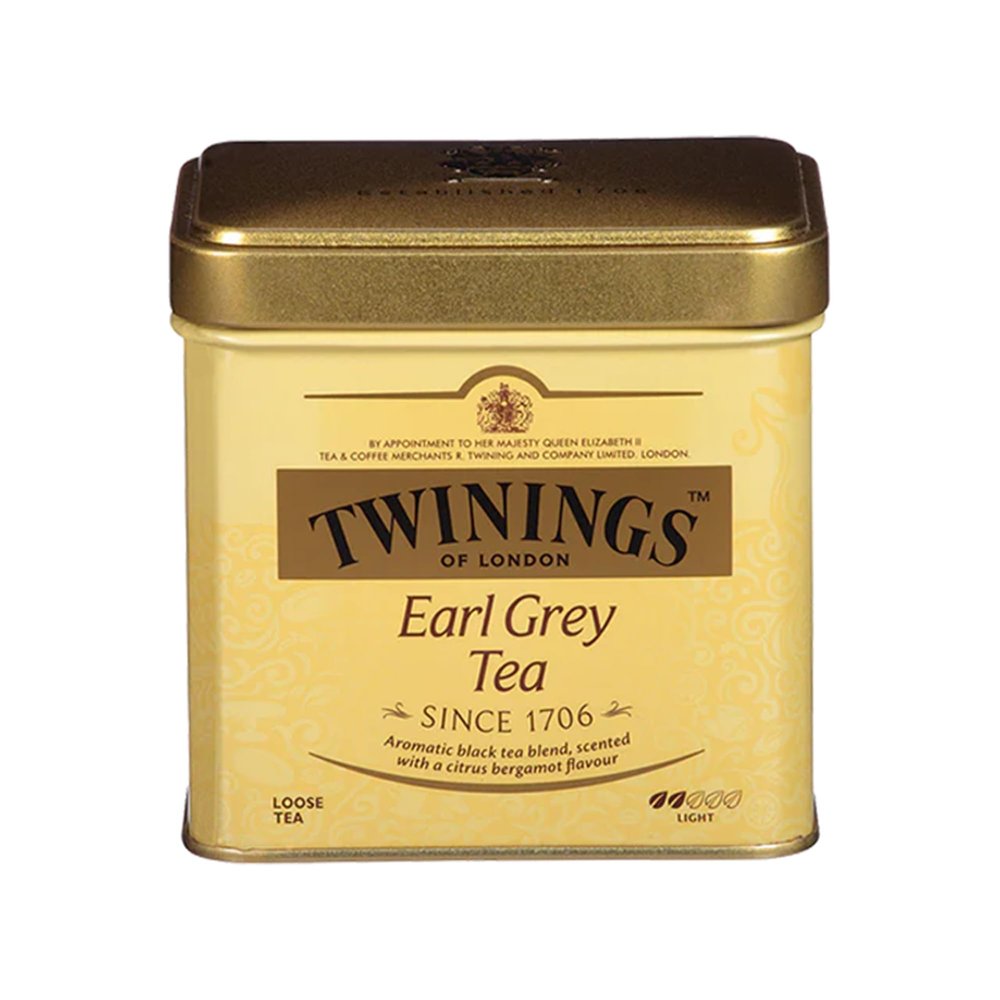 Twinings Earl Grey Loose Black Tea Tins, 7.05 Ounce Tins (Pack of 6), Flavoured with Citrus and Bergamot, Caffeinated, Enjoy Hot or Iced