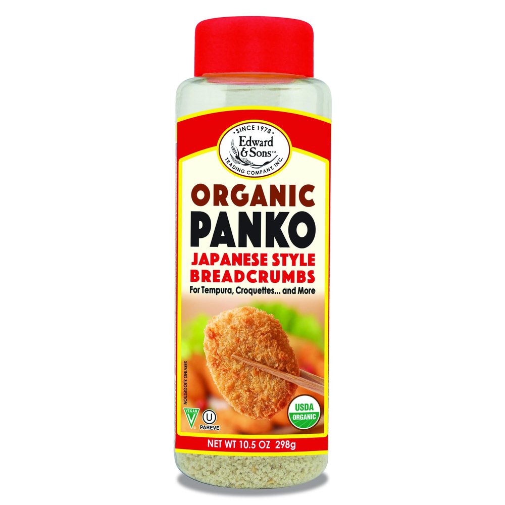 Edward & Sons Organic Japanese Style Panko Breadcrumbs - Panko Crumbs Organic, Perfect for Breading, Low Sodium - 10.5 Oz (Pack of 6)