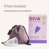 DIVA Cup - Medical Grade Silicone Cup for Period Care - Reusable Menstrual Cup - Up to 12 Hours of Continuous Wear - Model 1 (for Medium to Heavy Flow) view 2