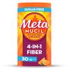 Metamucil 4 in 1 Daily Fiber Supplement Powder, Fiber Powder for Digestive Health and Regularity*, Sugar-Free, Orange, Naturally Sourced Psyllium Fiber, 30 teaspoons view 1