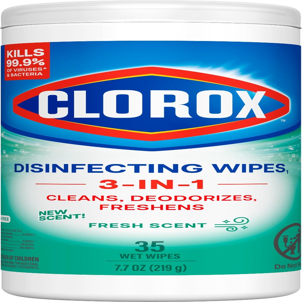 Clorox Disinfecting Wipes, Bleach Free Cleaning Wipes, Fresh Scent, 35 Count (Package May Vary)