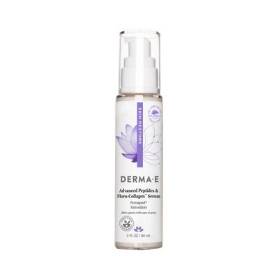 DERMA E Advanced Peptides & Flora-Collagen Moisturizing Face Serum, 2 Fl Oz