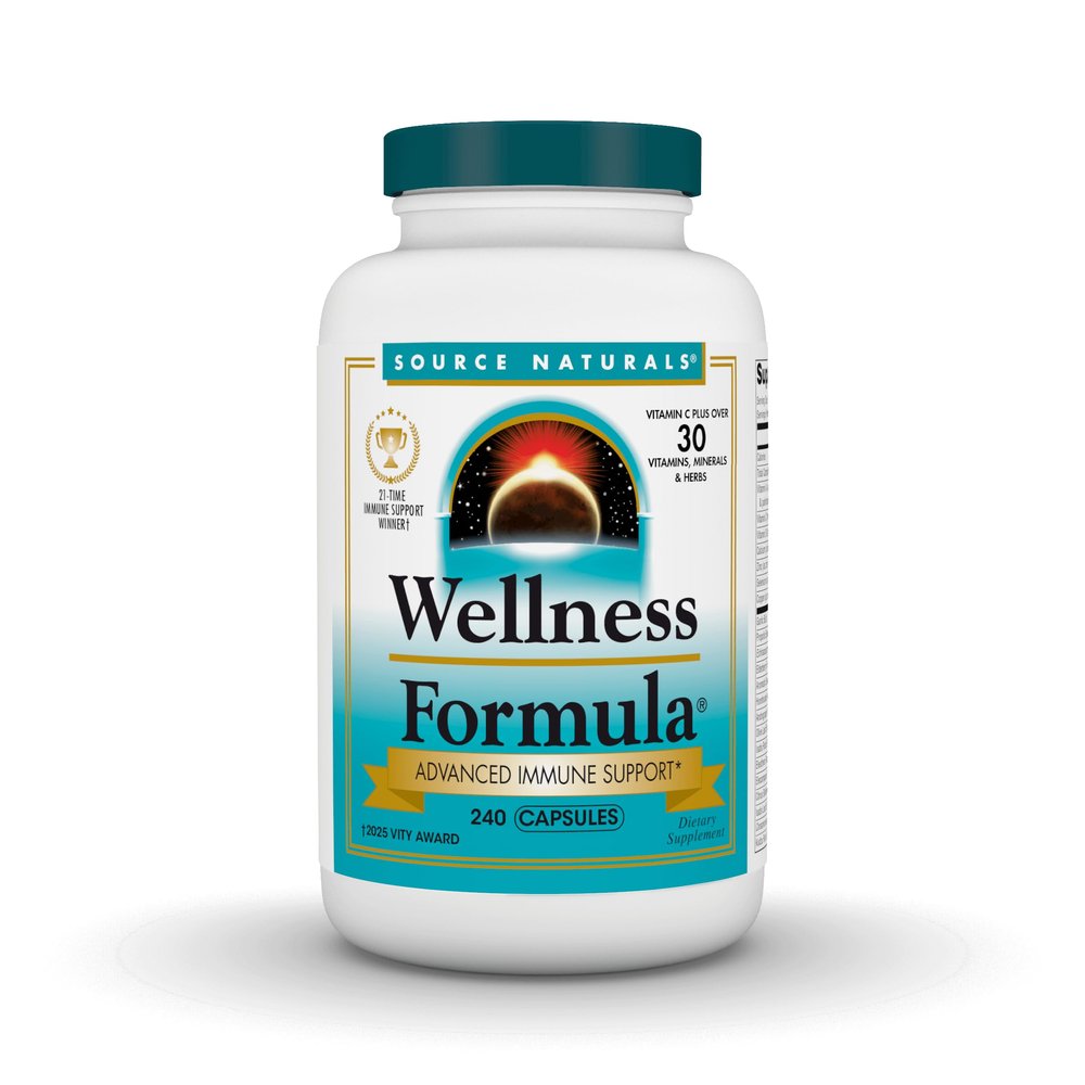 Source Naturals Wellness Formula Bio-Aligned Vitamins & Herbal Defense Advanced Immune Support* - Dietary Supplement & Immunity Booster - 240 Capsules