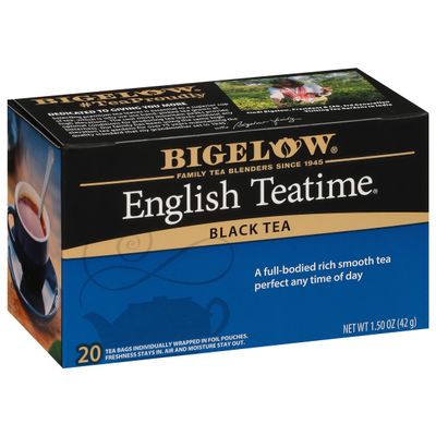 Bigelow Tea English Teatime Black Tea, Caffeinated Tea, 20 Count Box (Pack of 6), 120 Total Tea Bags