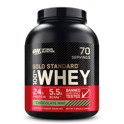 Optimum Nutrition Gold Standard 100% Whey, Chocolate Mint, 4.94 lb (2.24 kg)