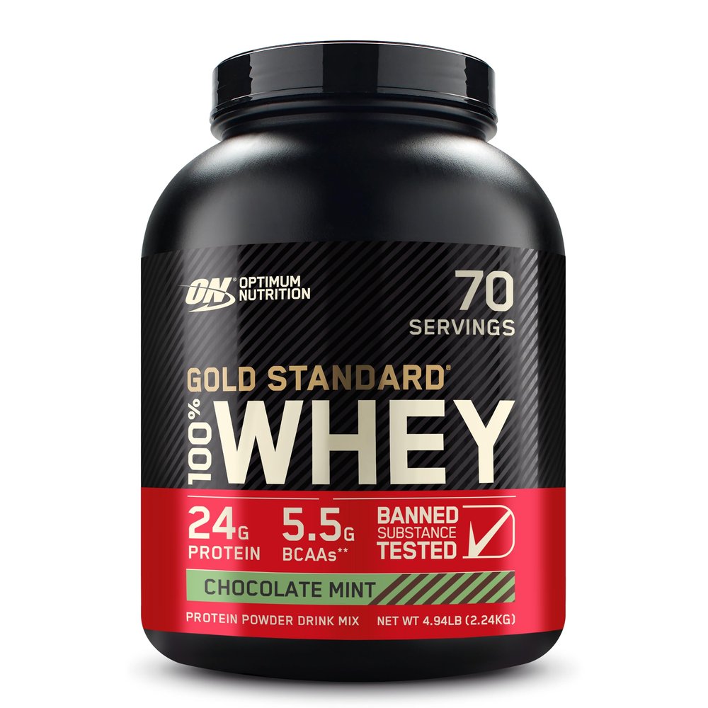 Optimum Nutrition Gold Standard 100% Whey, Chocolate Mint, 4.94 lb (2.24 kg)