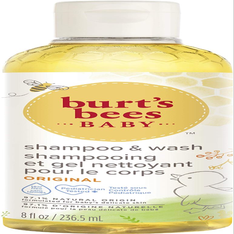 Burt's Bees Baby Shampoo and Wash | Gentle Tear-Free Hair and Body Cleanser | Pediatrician-Tested | Original | 236 ml
