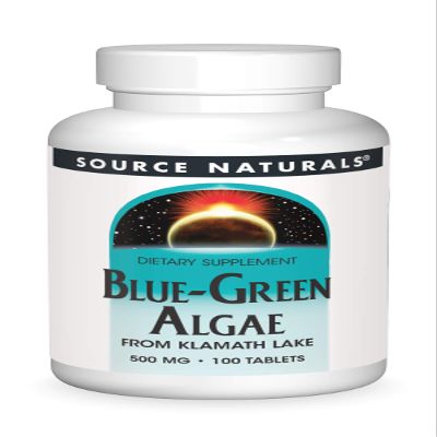 Source Naturals Blue Green Algae from Klamath Lake - Algae Superfood Supplement, 500 mg - 100 Tablets