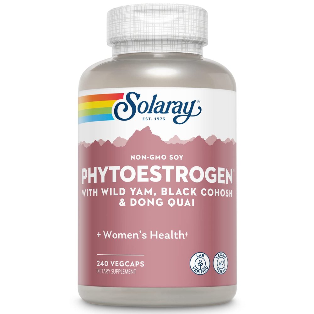 SOLARAY PhytoEstrogen Menopause Supplements, 60 Servings, 240 VegCaps