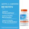 Doctors Best Acetyl-L-Carnitine, Supports Mental Focus & Alertness, Non-GMO, Gluten Free, Soy Free, Vegan 60 Veggie Caps view 3