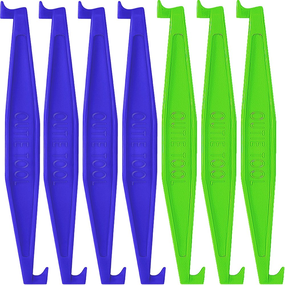 2 in 1 Outie Tool Aligner Remover for Invisible Braces | Easily and Safely Removes Top & Bottom Trays | 60 Count (Individually Wrapped Neon Green and Sky Blue Bulk)